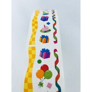 Vintage‎ Sandy Lion Sticker Roll Birthday Party Border Scrapbooking Sandylion